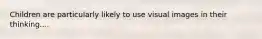 Children are particularly likely to use visual images in their thinking....