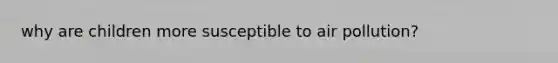 why are children more susceptible to air pollution?