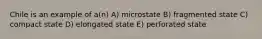 Chile is an example of a(n) A) microstate B) fragmented state C) compact state D) elongated state E) perforated state