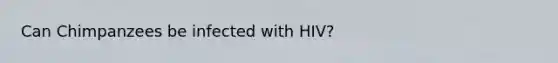 Can Chimpanzees be infected with HIV?