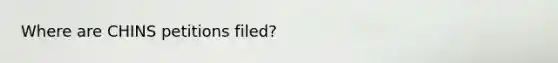 Where are CHINS petitions filed?