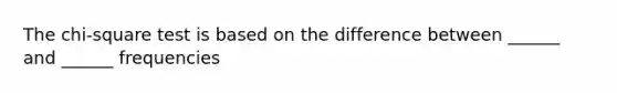 The chi-square test is based on the difference between ______ and ______ frequencies