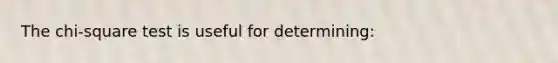 The chi-square test is useful for determining: