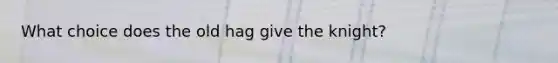 What choice does the old hag give the knight?