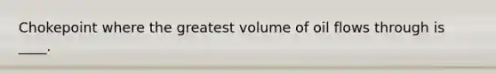 Chokepoint where the greatest volume of oil flows through is ____.