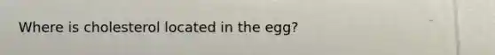 Where is cholesterol located in the egg?