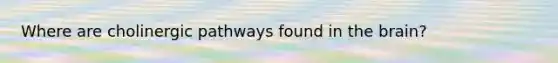 Where are cholinergic pathways found in the brain?