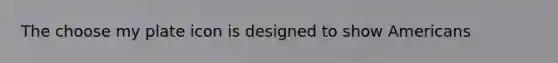 The choose my plate icon is designed to show Americans
