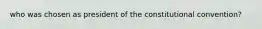 who was chosen as president of the constitutional convention?