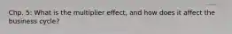 Chp. 5: What is the multiplier effect, and how does it affect the business cycle?