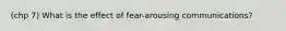 (chp 7) What is the effect of fear-arousing communications?