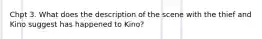 Chpt 3. What does the description of the scene with the thief and Kino suggest has happened to Kino?