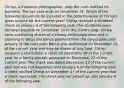 Chrisp, a freelance photographer, uses the cash method for business. The tax year ends on December 31. Which of the following should not be included in the determination of Chrisp's gross income for the current year? Chrisp received a dividend check on January 4 of the following year. The dividends were declared payable on December 30 of the current year. Chrisp owns controlling shares of a closely-held corporation and is planning to delay the bonus payment from the corporation until January of the next year. Bonus was authorized on December 15, of the current year and may be drawn at any time. Chrisp received a check from a client on December 28 of the current year for a family portrait produced on December 22 of the current year. The check was dated December 23 of the current year but was not deposited until January 4 of the following year. A client notified Chrisp on December 27 of the current year that a check was ready. The check was not picked up until January 4 of the following year.