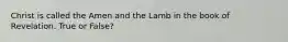 Christ is called the Amen and the Lamb in the book of Revelation. True or False?