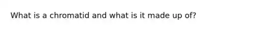 What is a chromatid and what is it made up of?