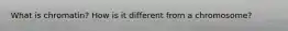 What is chromatin? How is it different from a chromosome?