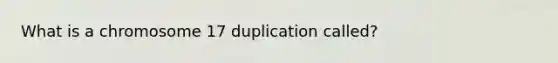 What is a chromosome 17 duplication called?