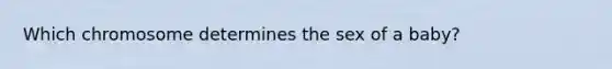Which chromosome determines the sex of a baby?