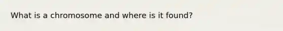 What is a chromosome and where is it found?