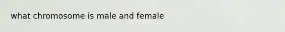 what chromosome is male and female