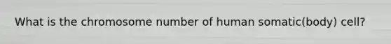 What is the chromosome number of human somatic(body) cell?