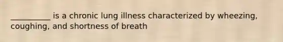 __________ is a chronic lung illness characterized by wheezing, coughing, and shortness of breath