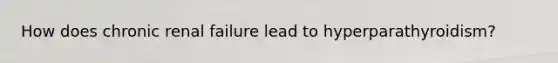 How does chronic renal failure lead to hyperparathyroidism?