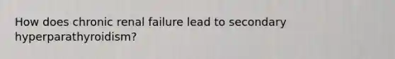 How does chronic renal failure lead to secondary hyperparathyroidism?