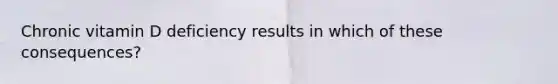 Chronic vitamin D deficiency results in which of these consequences?