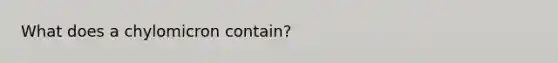 What does a chylomicron contain?