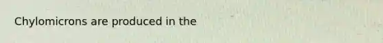 Chylomicrons are produced in the