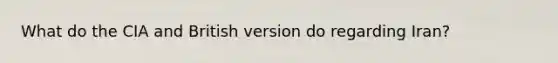 What do the CIA and British version do regarding Iran?