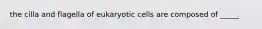 the cilla and flagella of eukaryotic cells are composed of _____