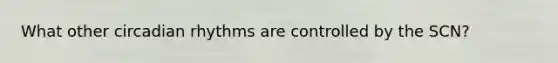 What other circadian rhythms are controlled by the SCN?