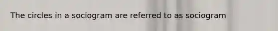 The circles in a sociogram are referred to as sociogram