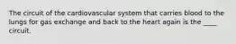 The circuit of the cardiovascular system that carries blood to the lungs for gas exchange and back to the heart again is the ____ circuit.