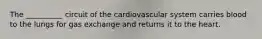 The __________ circuit of the cardiovascular system carries blood to the lungs for gas exchange and returns it to the heart.