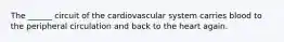 The ______ circuit of the cardiovascular system carries blood to the peripheral circulation and back to the heart again.