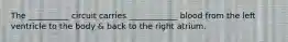 The __________ circuit carries ____________ blood from the left ventricle to the body & back to the right atrium.