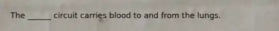 The ______ circuit carries blood to and from the lungs.