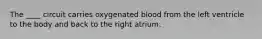 The ____ circuit carries oxygenated blood from the left ventricle to the body and back to the right atrium.