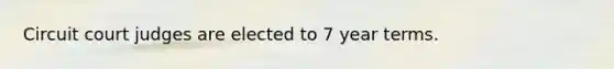 Circuit court judges are elected to 7 year terms.