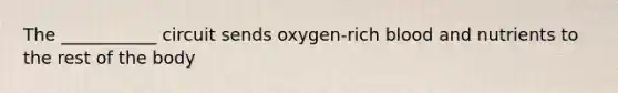 The ___________ circuit sends oxygen-rich blood and nutrients to the rest of the body