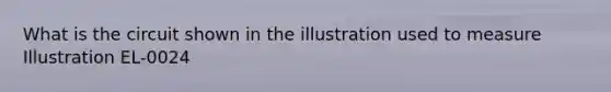 What is the circuit shown in the illustration used to measure Illustration EL-0024