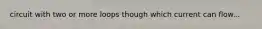circuit with two or more loops though which current can flow...