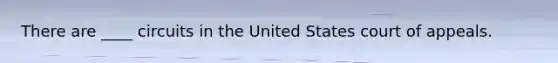 There are ____ circuits in the United States court of appeals.