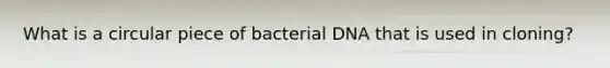 What is a circular piece of bacterial DNA that is used in cloning?