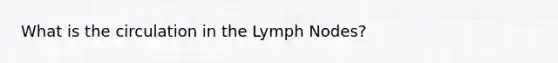 What is the circulation in the Lymph Nodes?