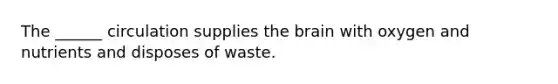 The ______ circulation supplies the brain with oxygen and nutrients and disposes of waste.