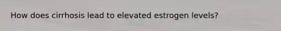 How does cirrhosis lead to elevated estrogen levels?